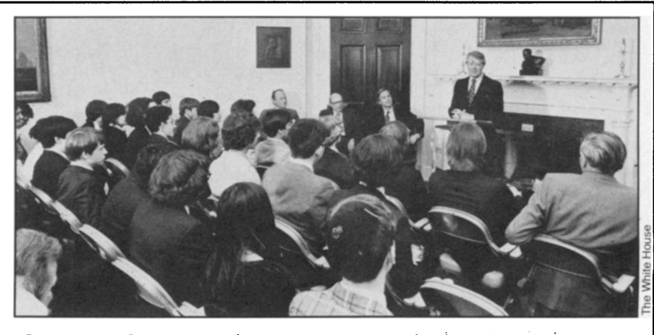 Science News article from March, 1978 when President Jimmy Carter met with the STS Finalists