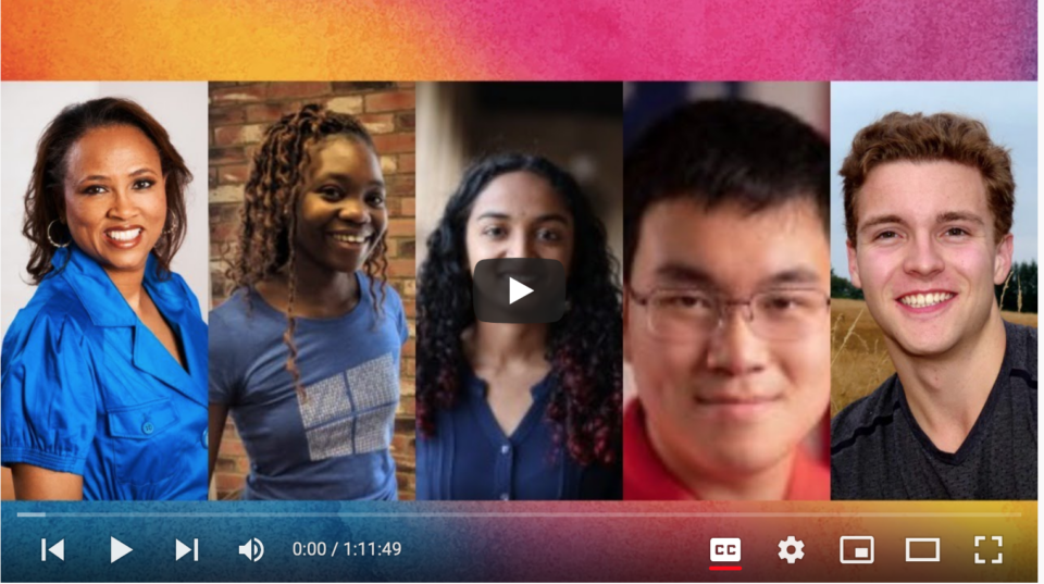 Virtual Regeneron ISEF video still 2021 Social Innovation Panel